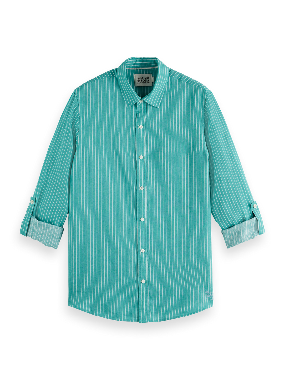 Seasonal core-Regular-fit striped linen shirt
