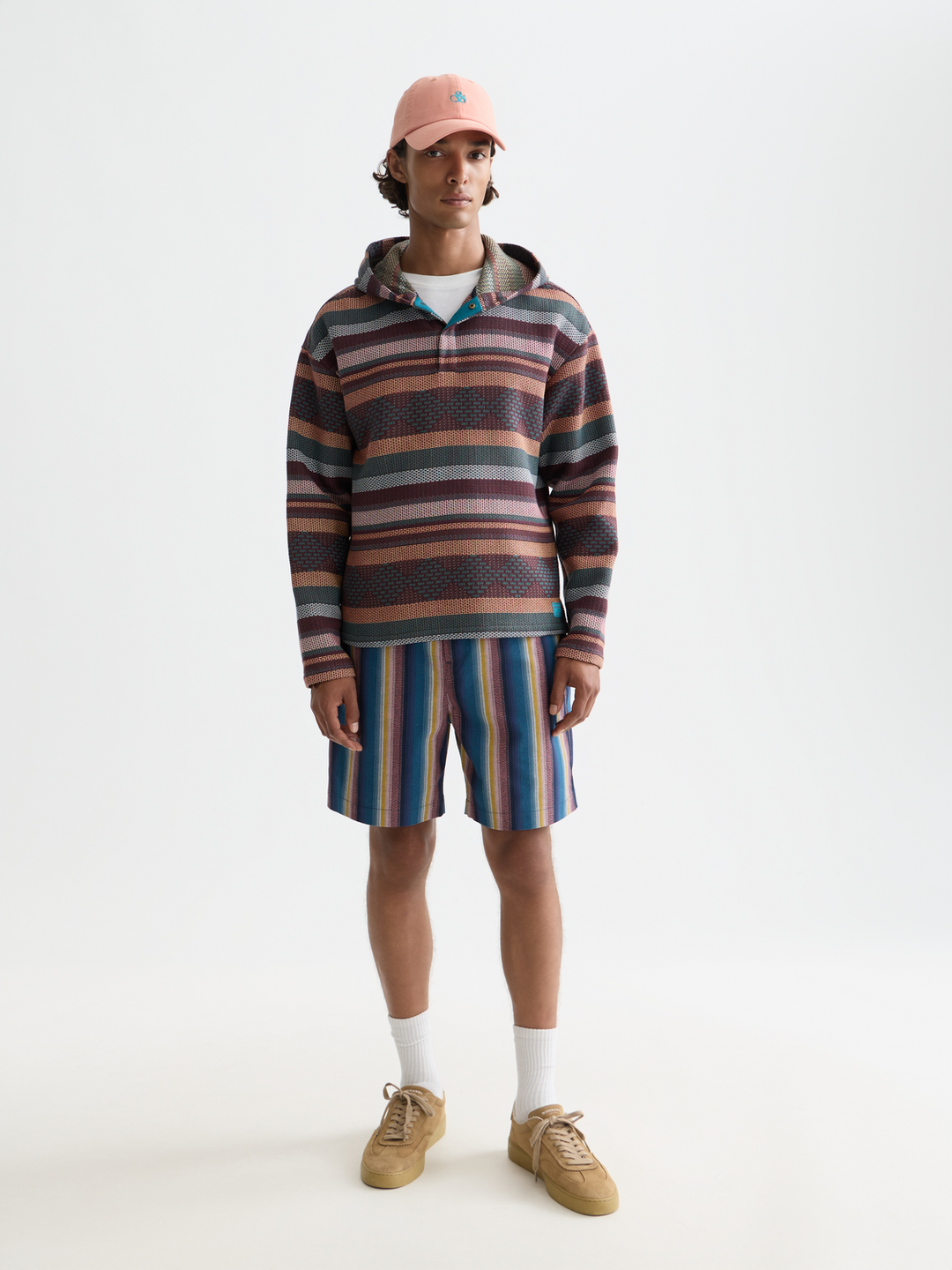 Jacquard relaxed-fit hoodie