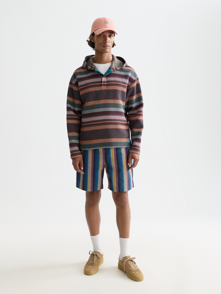 Jacquard relaxed-fit hoodie