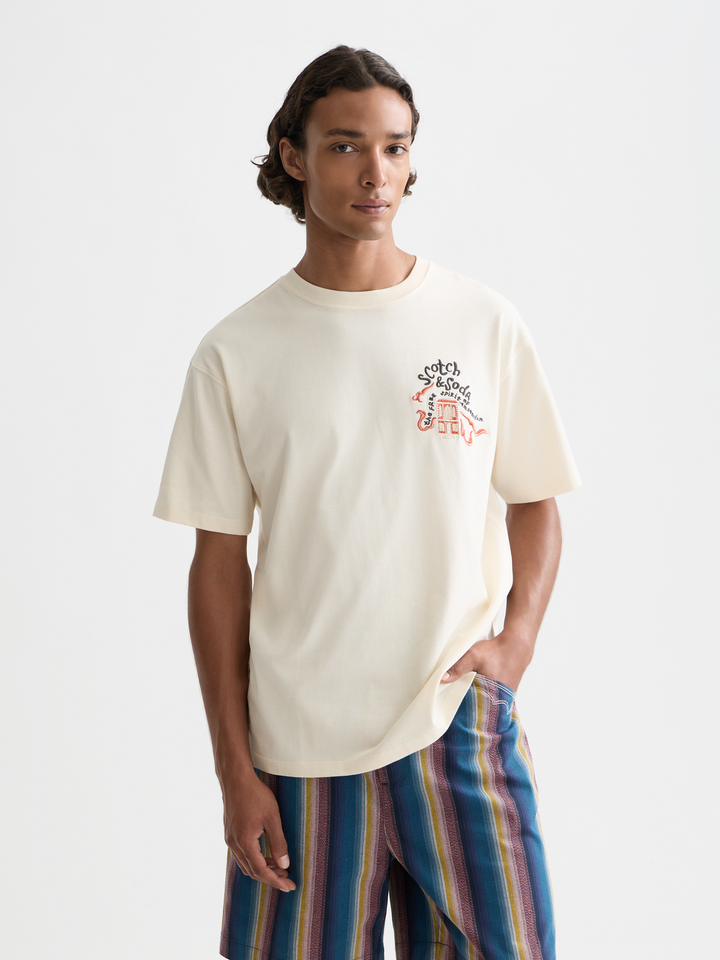 The 40th anniversary relaxed-fit embroidery T-shirt
