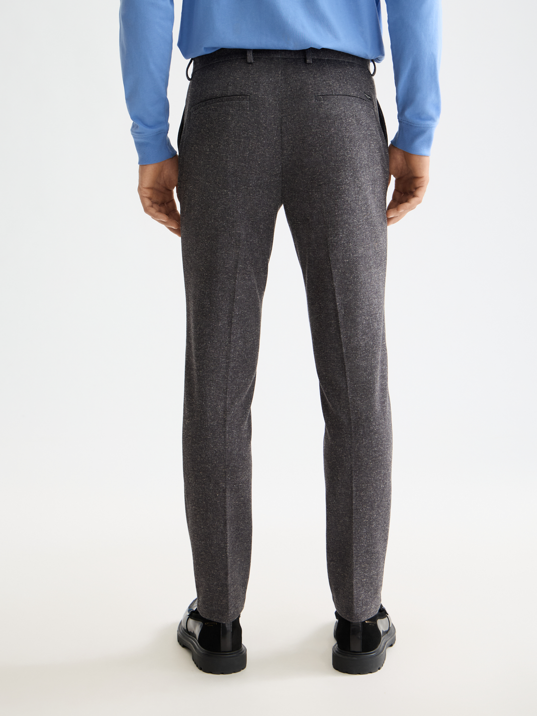 Stuart - melange-jersey regular slim chino