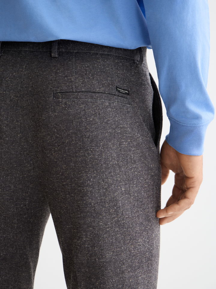 Stuart - melange-jersey regular slim chino