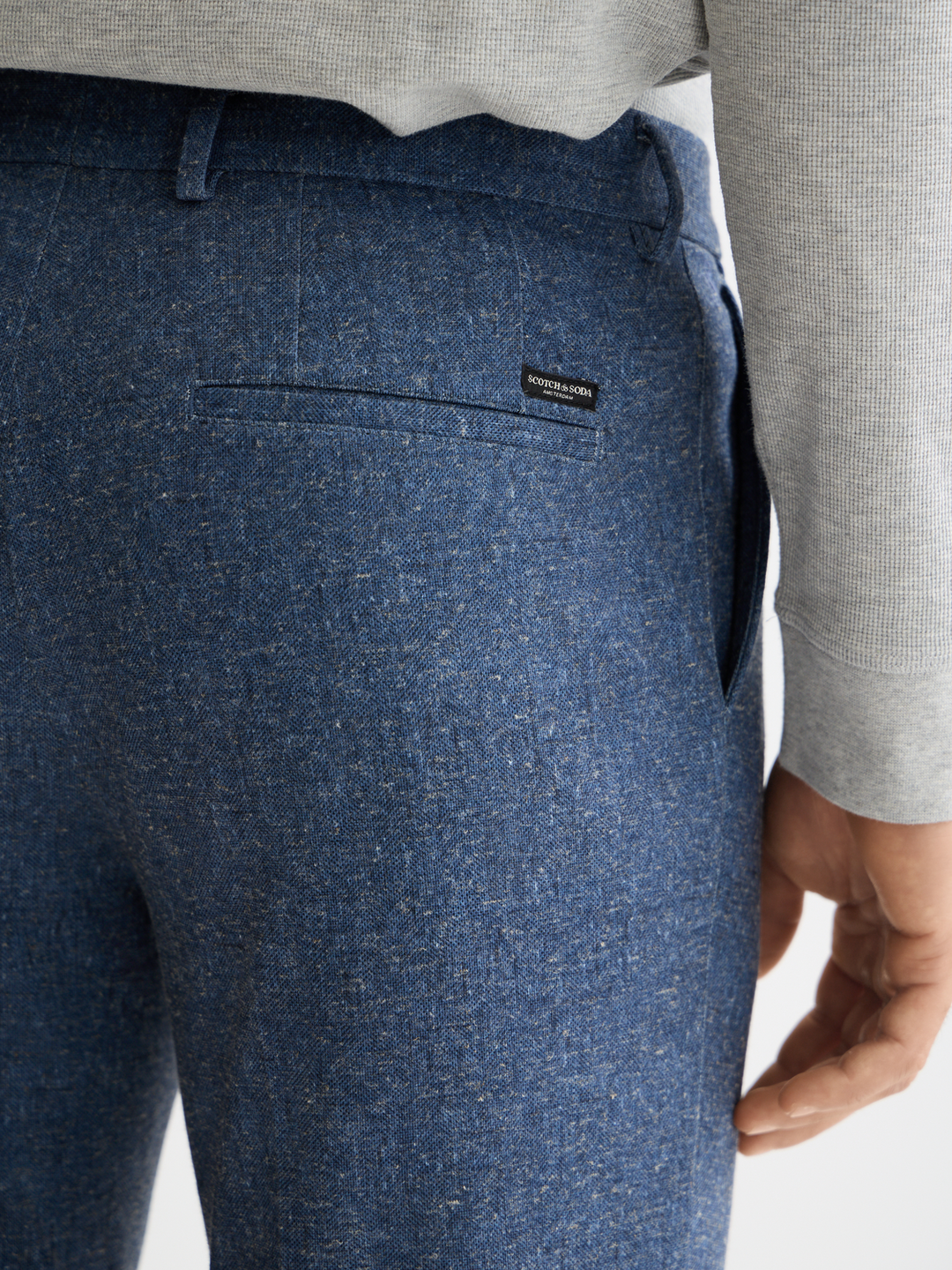 Stuart - melange-jersey regular slim chino
