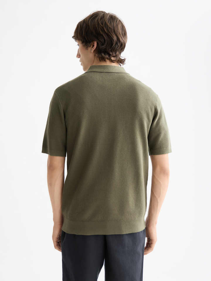 Essentials Structured Knitted Regular-Fit Polo