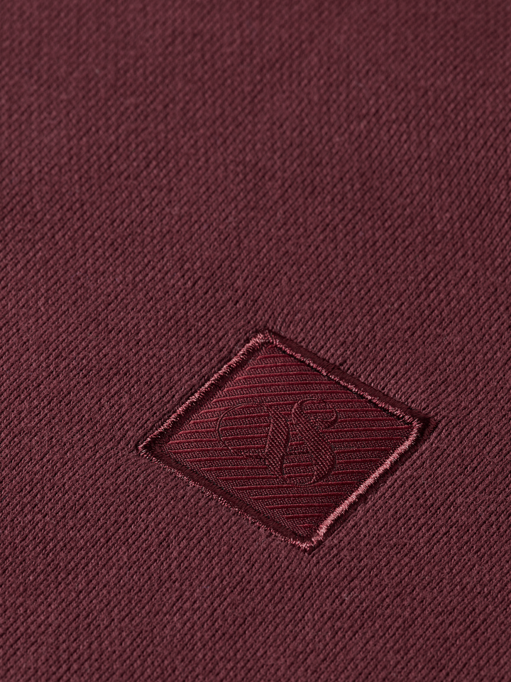 Logo badge full zip through hoodie