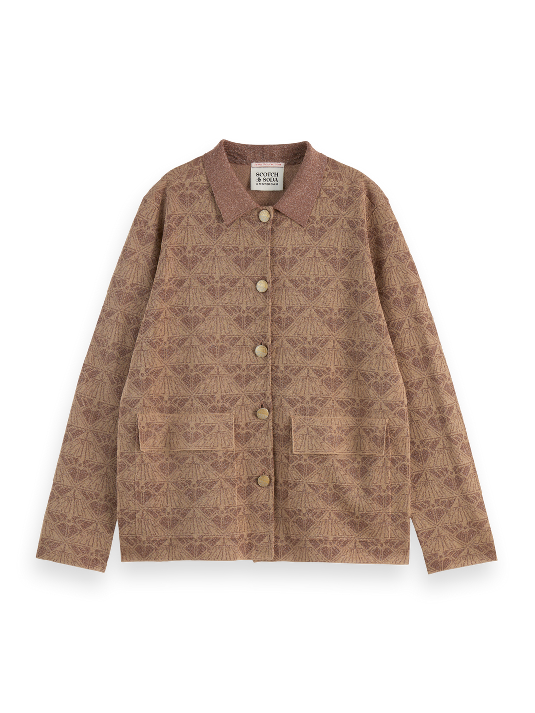 Monogram jacquard knitted jacket