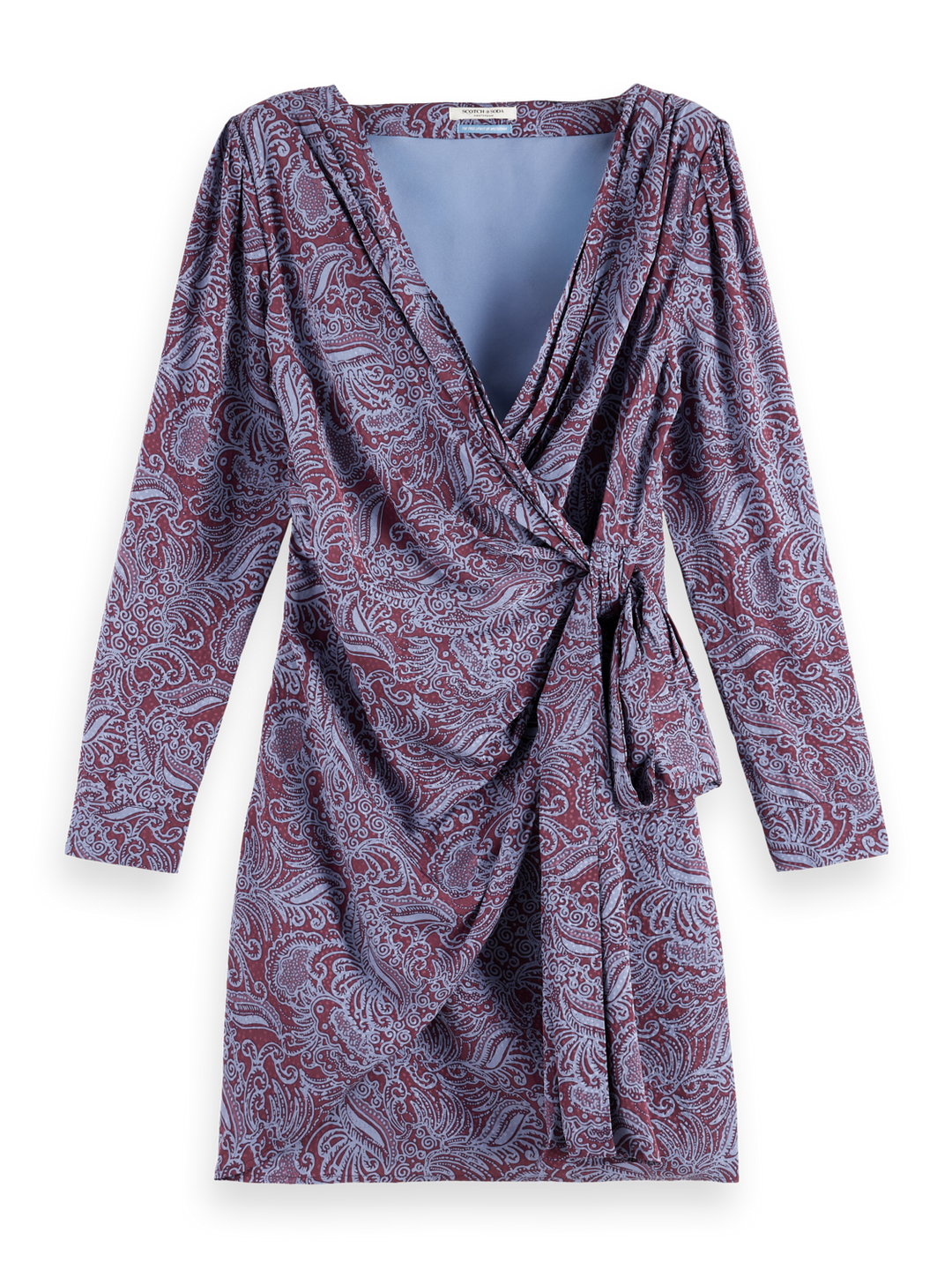 Mini Viscose Jacquard Knotted Dress