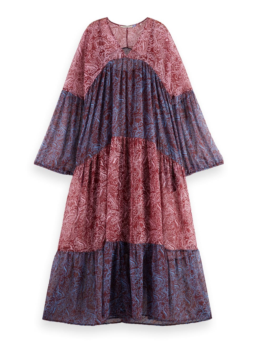Printed Fil Coupe Maxi Dress