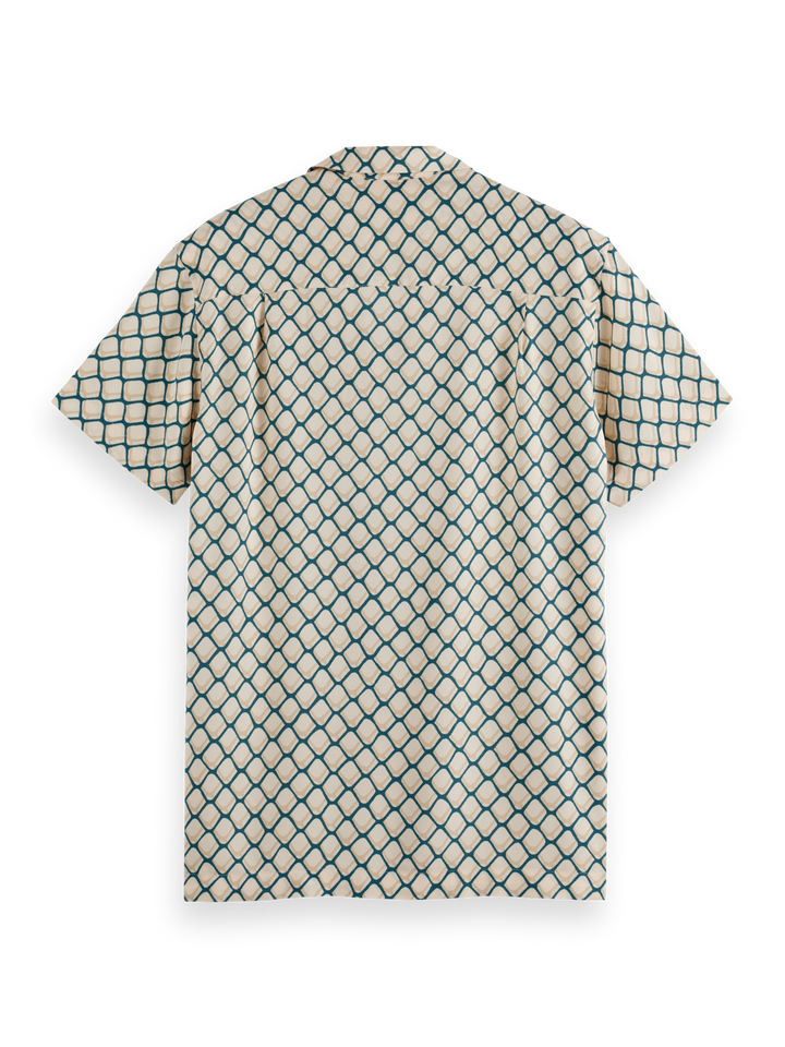Regular-Fit SS AOP Viscose Shirt
