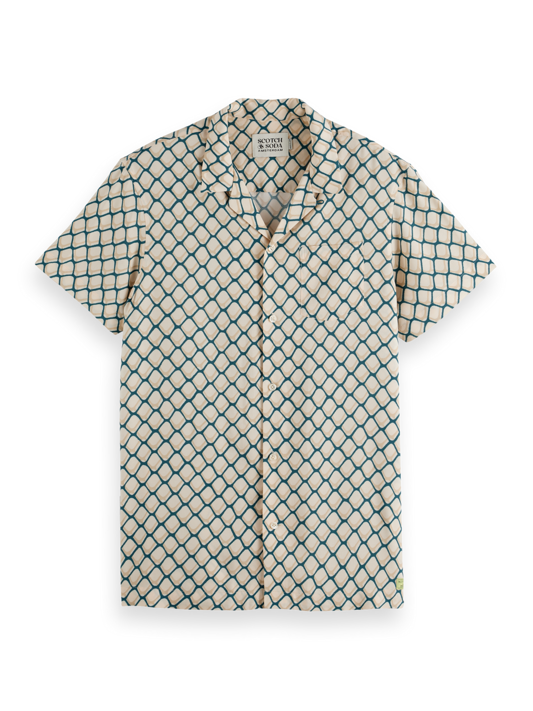 Regular-Fit SS AOP Viscose Shirt