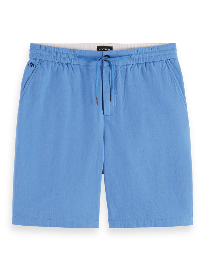 Seasonal core-Fave cotton linen relaxed fit bermuda