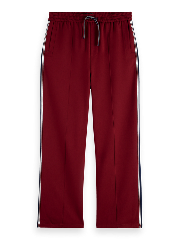 Tape-trimmed straight fit track pant
