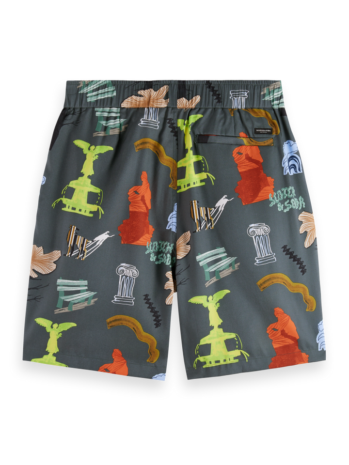 Fave - Printed Tencel relaxed fit bermuda short