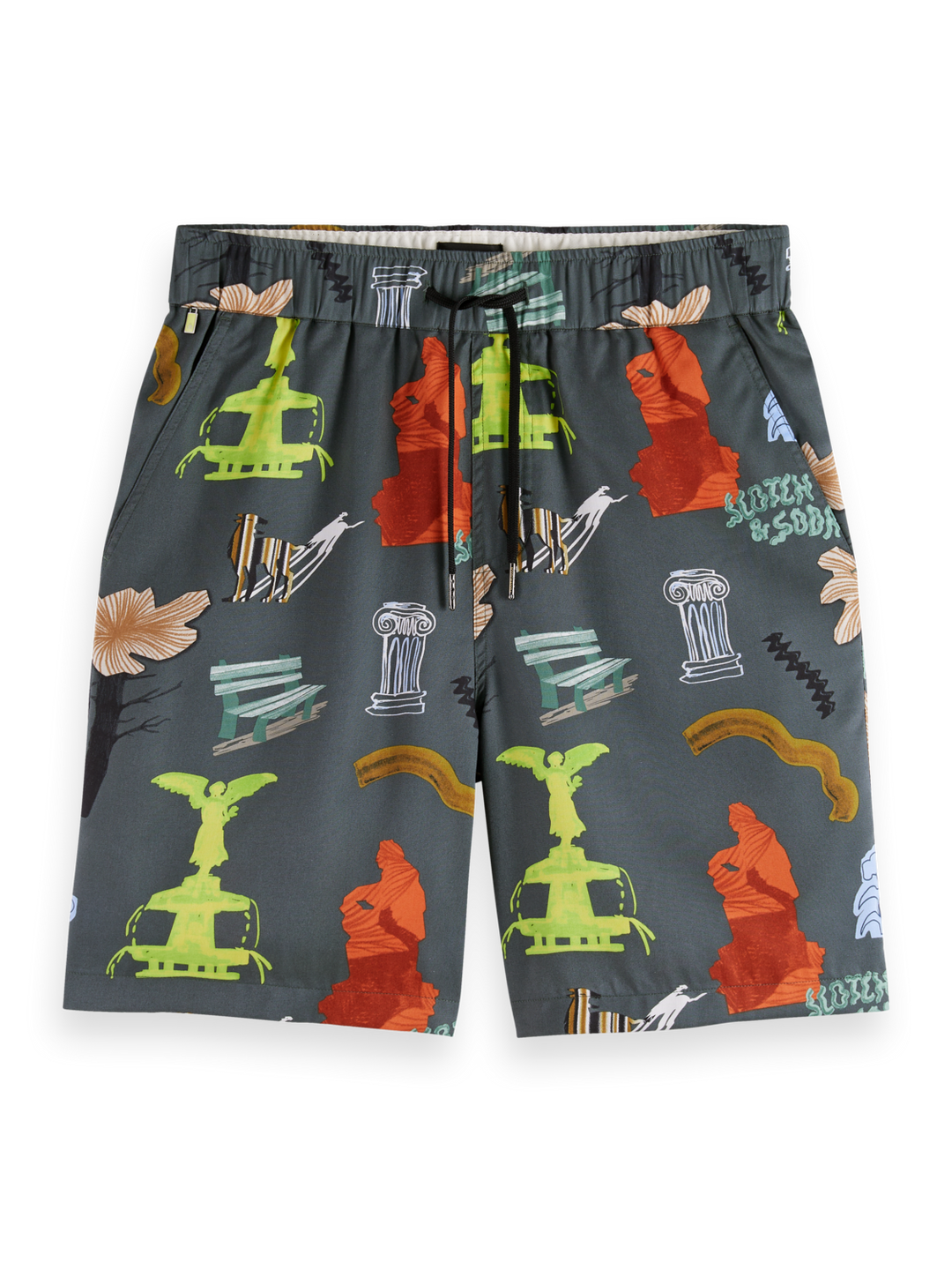 Fave - Printed Tencel relaxed fit bermuda short