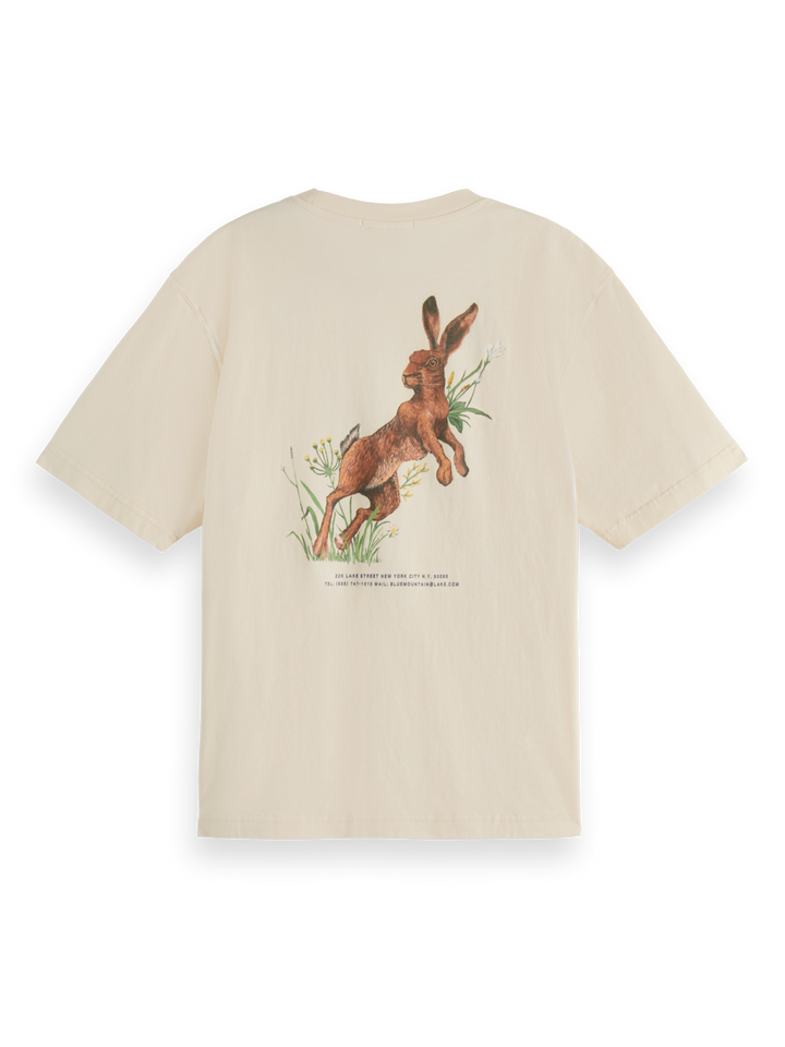 Washed artwork loose fit T-shirt