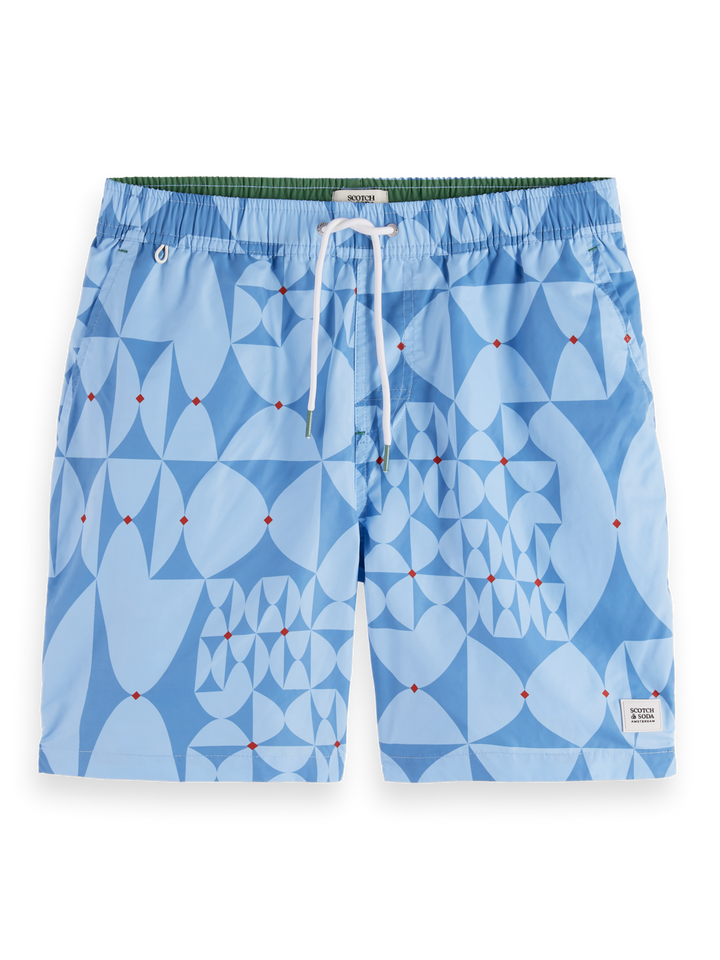 Printed mid-length swimshort