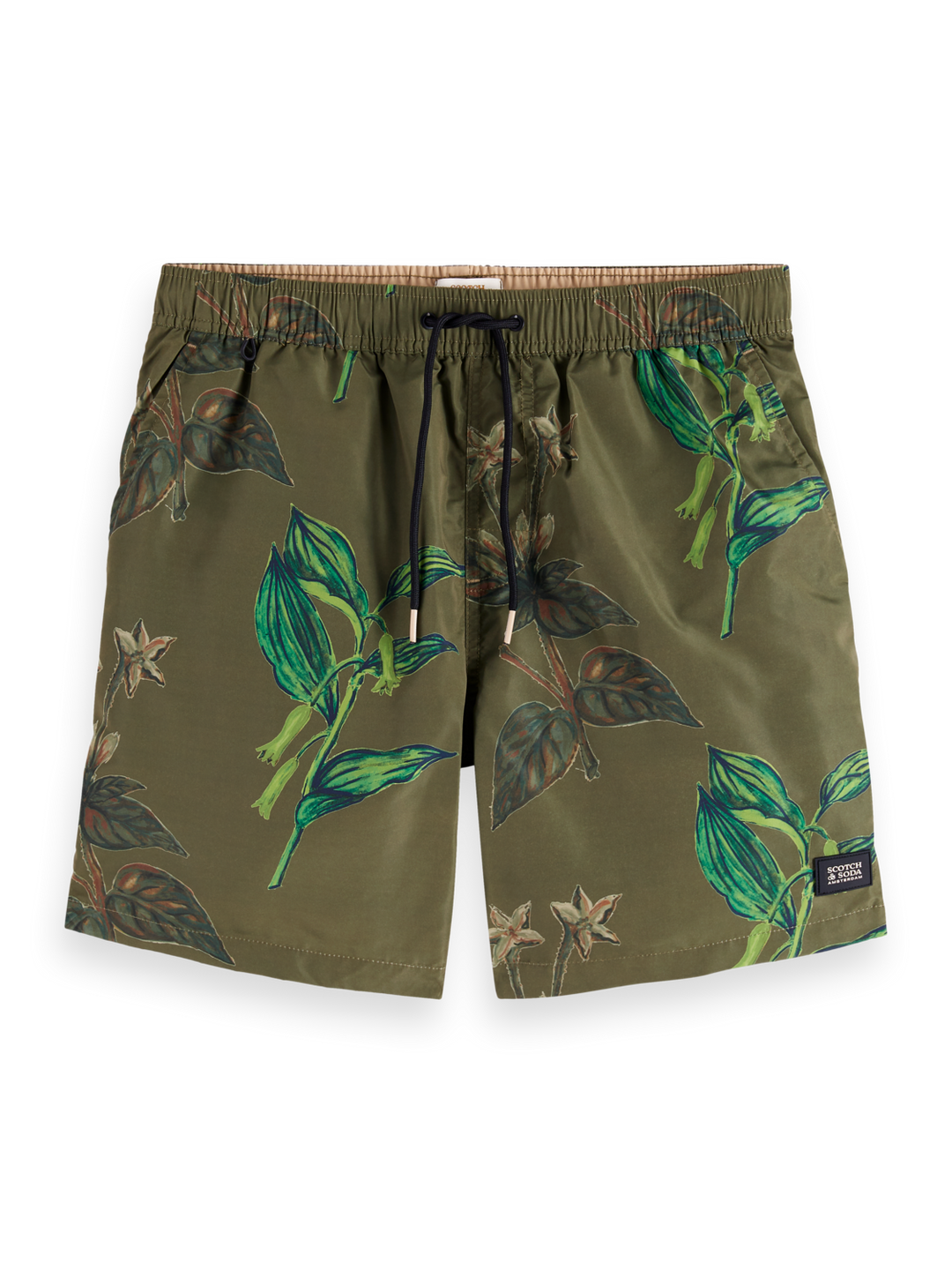 Printed mid-length swimshort