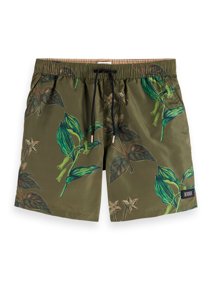 Printed mid-length swimshort
