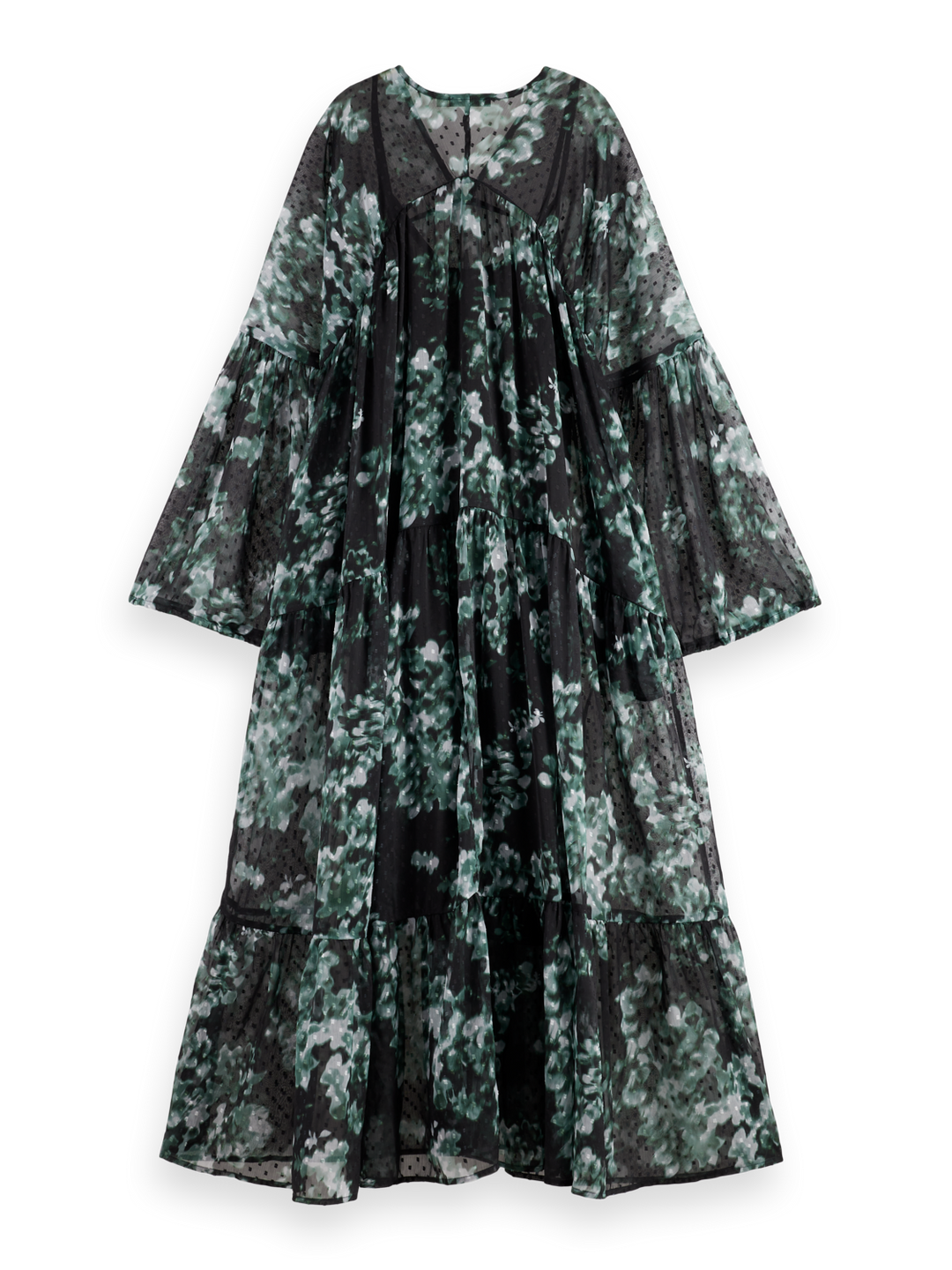 Printed Fil Coupe Maxi Dress