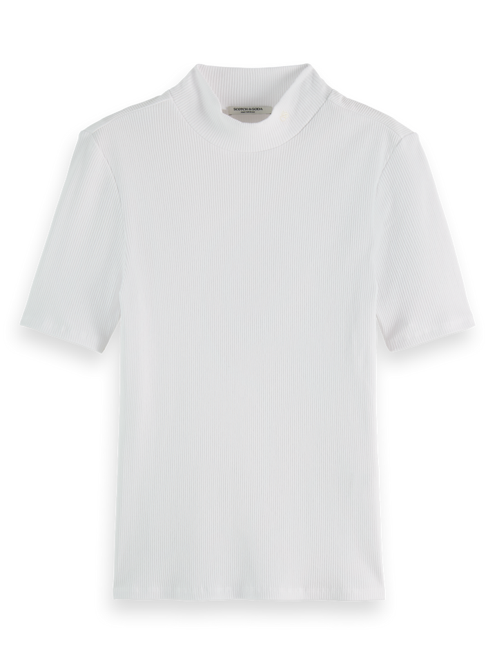 Core Mock Neck Rib T-Shirt