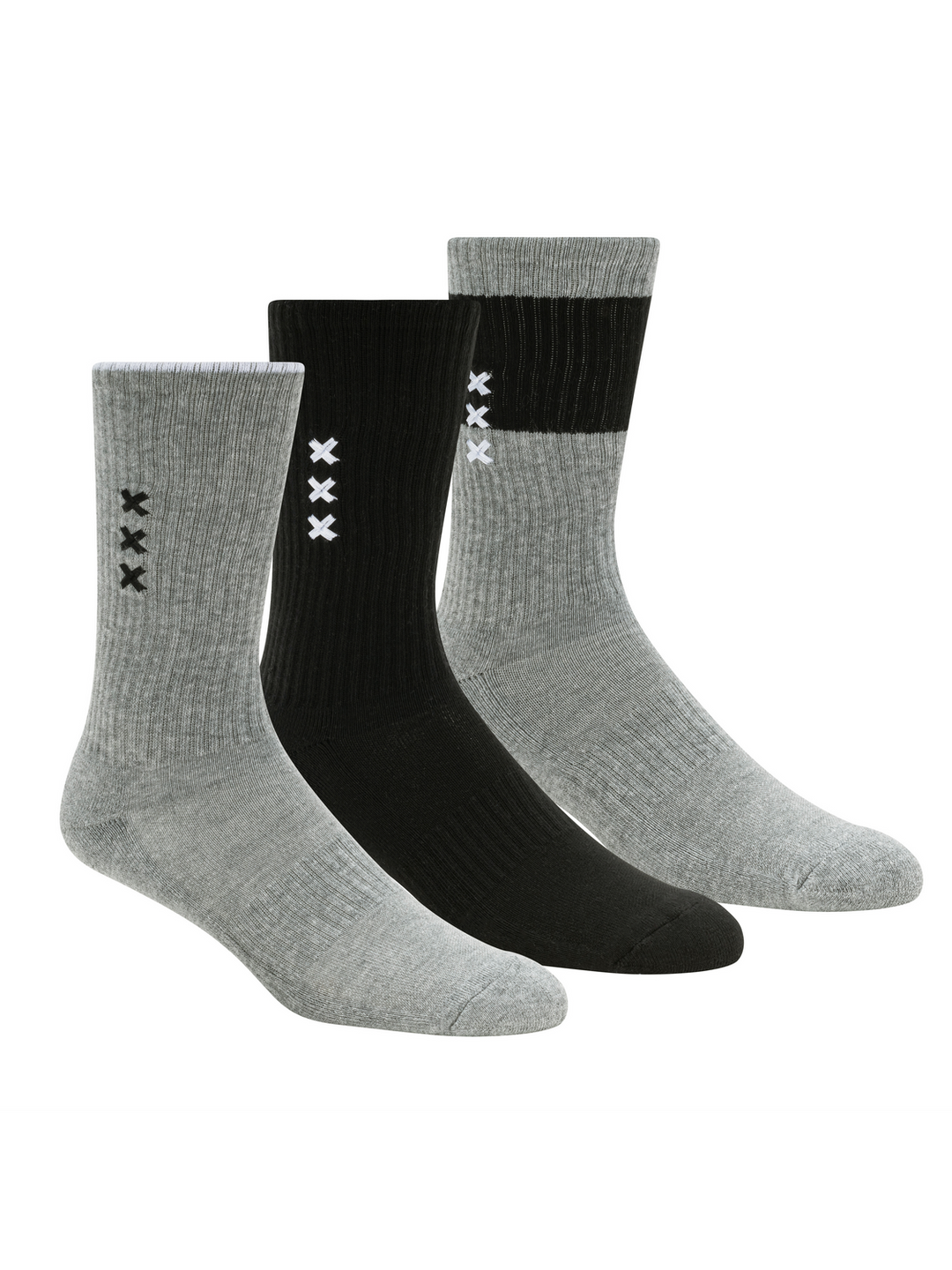 3 Pack Mens 1/2 Terry Crew Socks