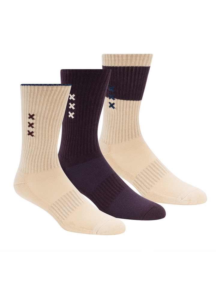 3 Pack Mens 1/2 Terry Crew Socks