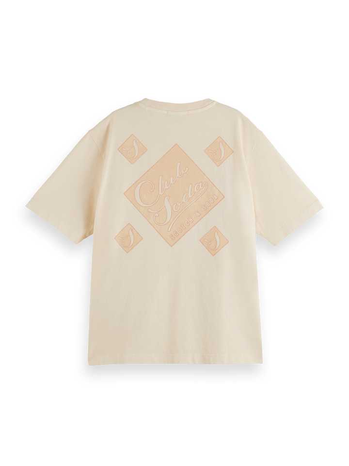 Front back artwork garment dye loose fit T-shirt