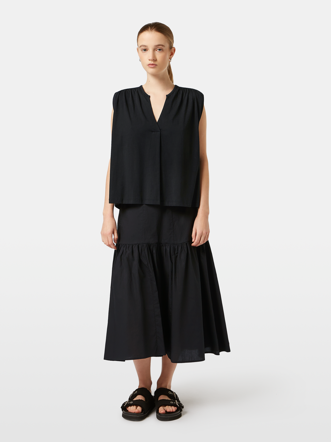 Drapey V-neck T-shirt