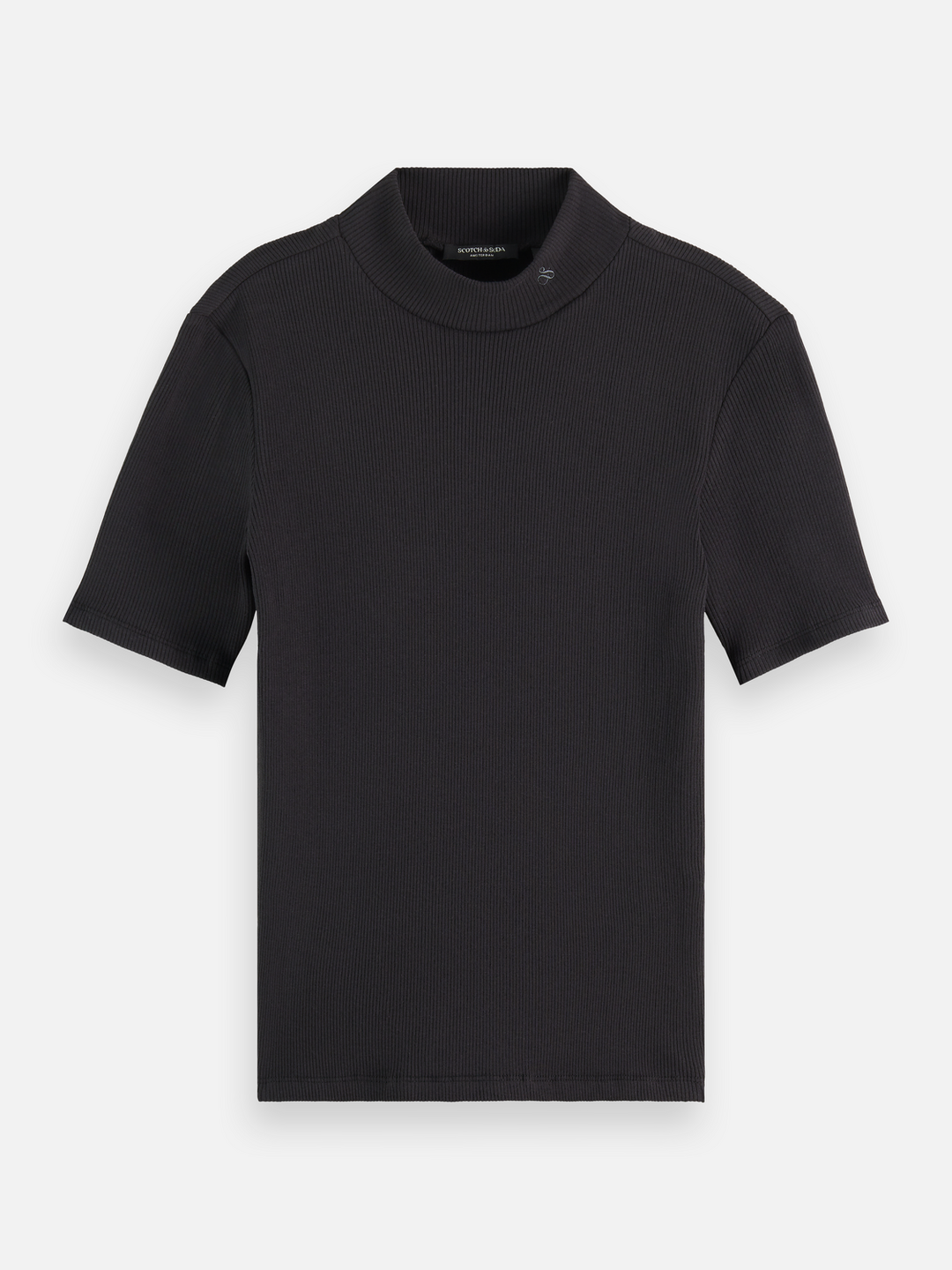 Core Mock Neck Rib T-Shirt