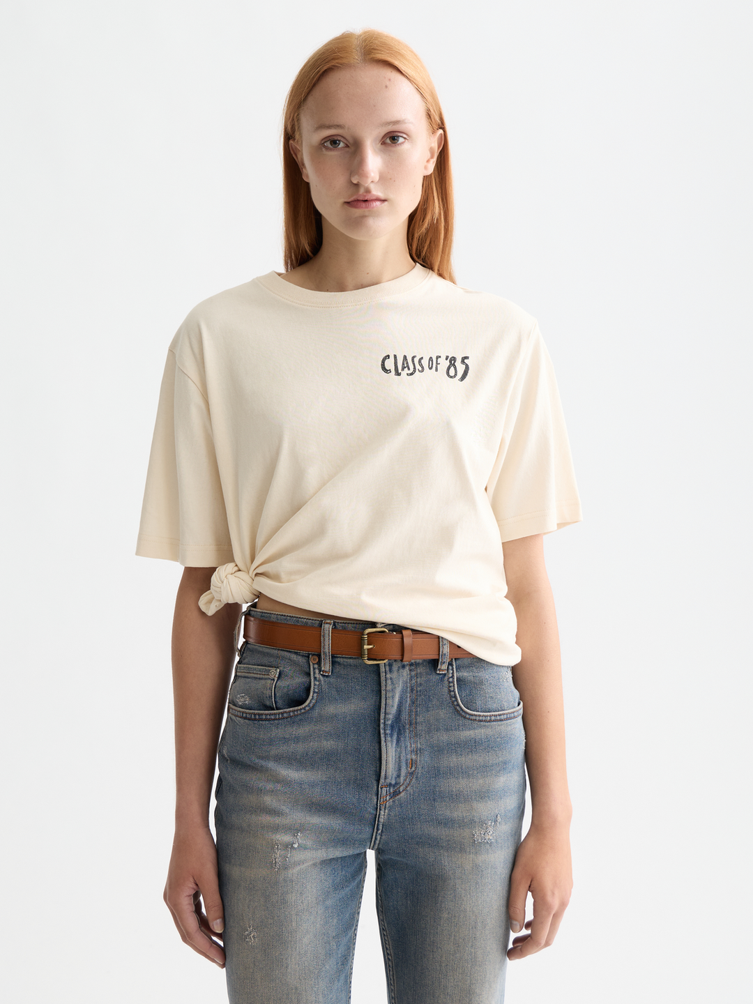 Loose-fit T-shirt with front and back artwork