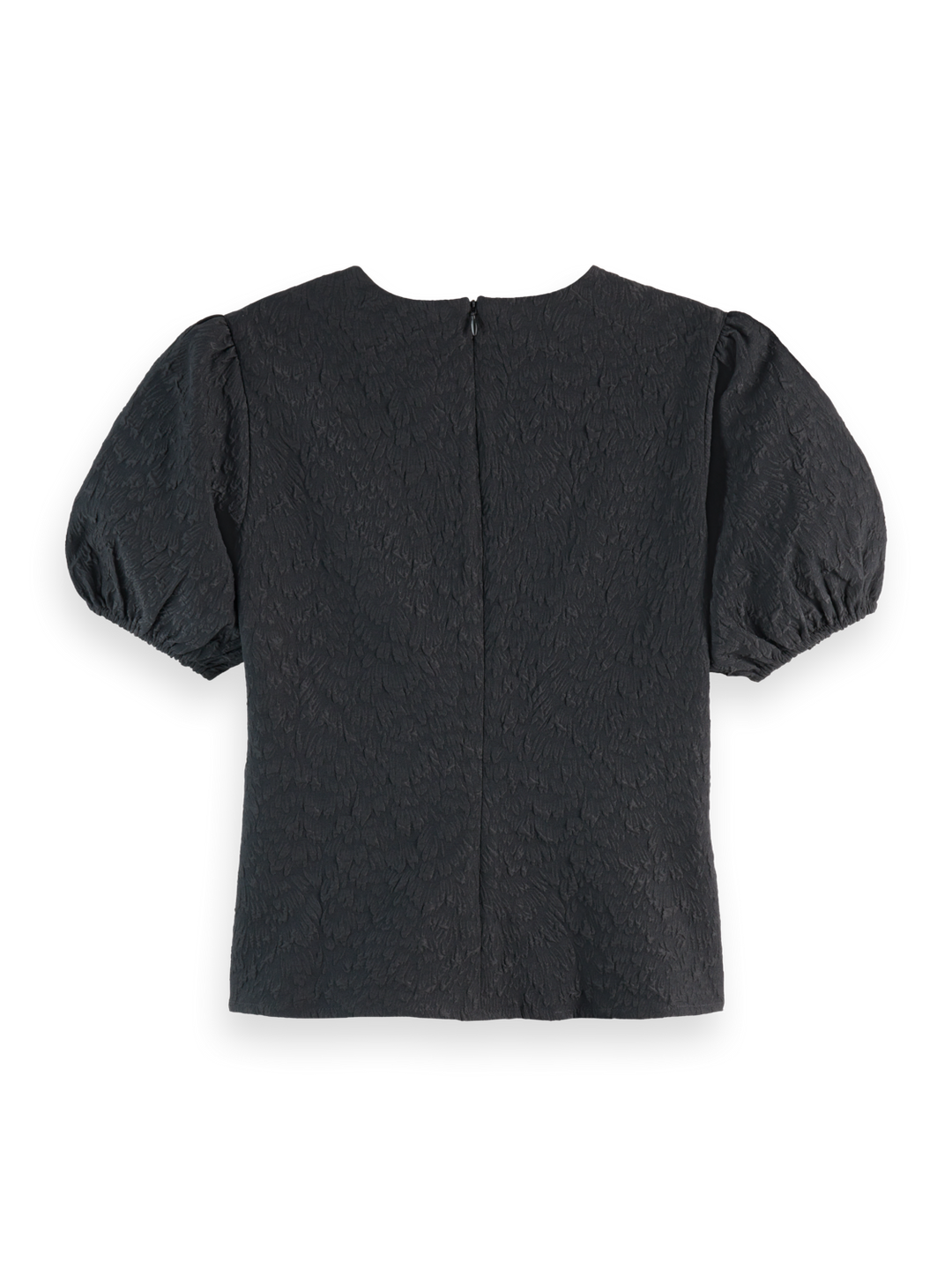 Puff sleeve textured top