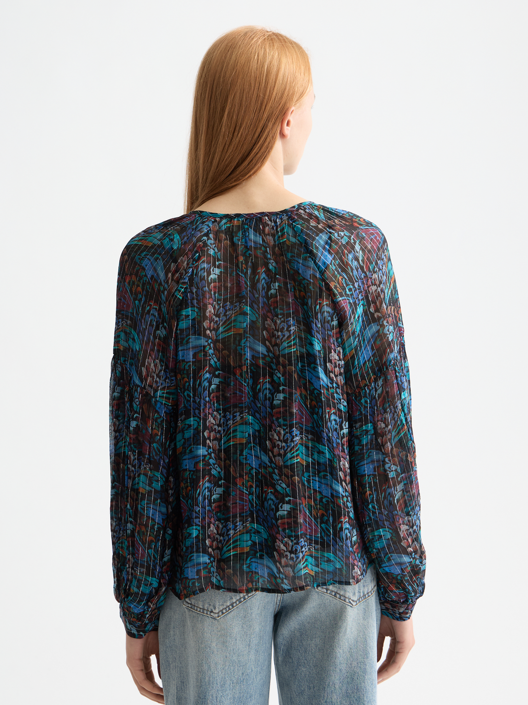 Printed top with ties