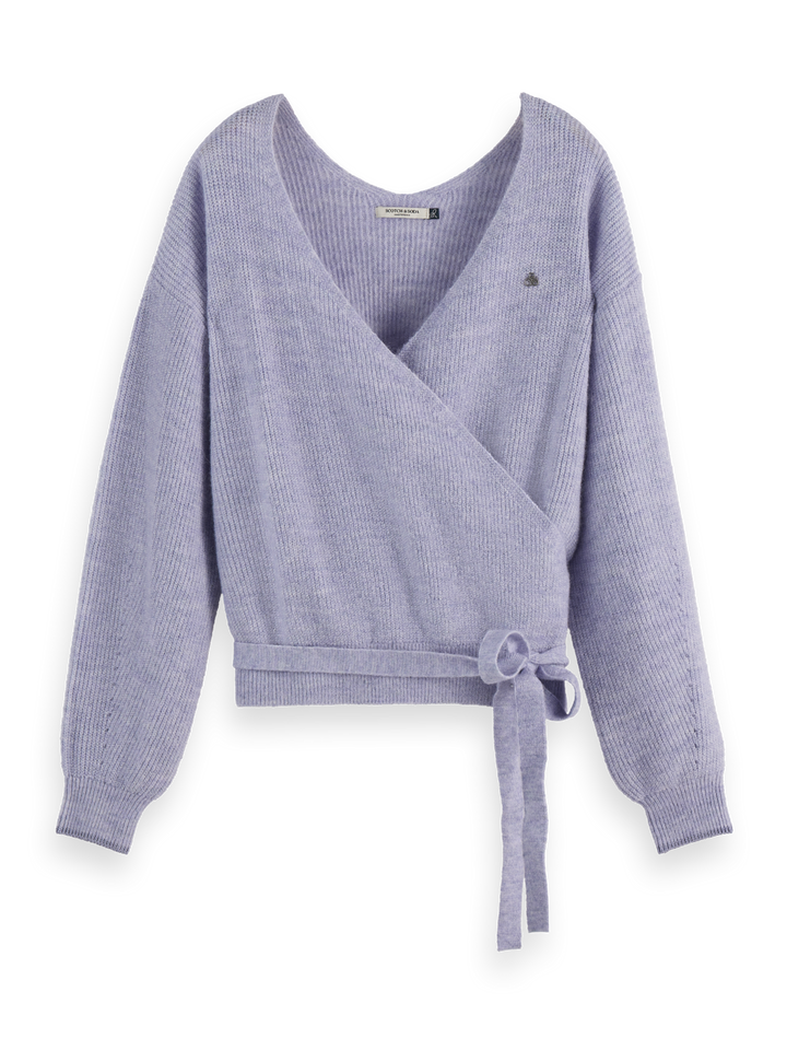 Fuzzy wrap cardigan