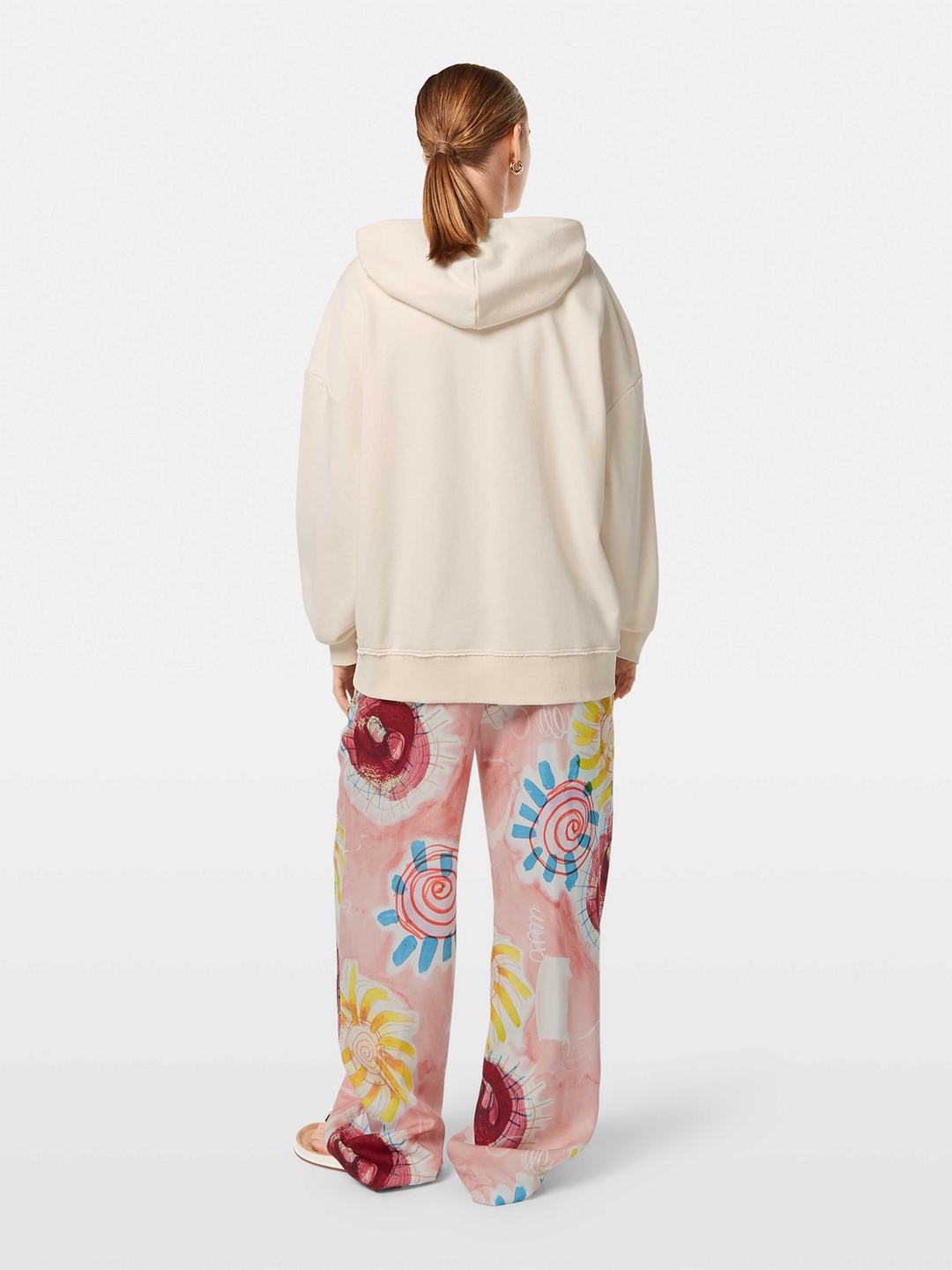 Embroidered artwork hoodie