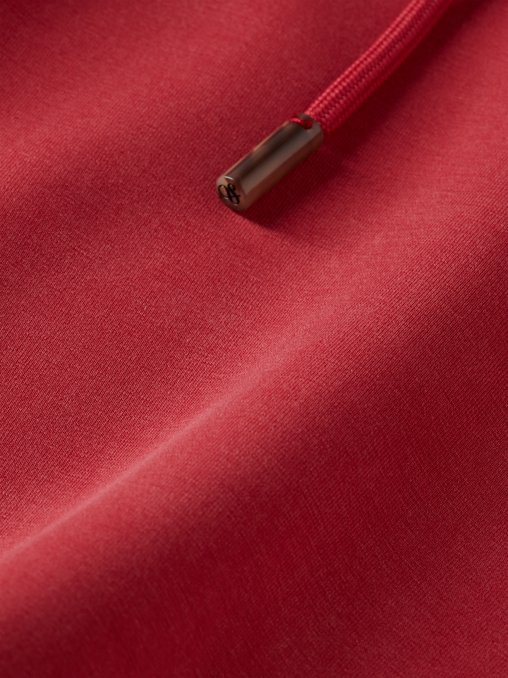 Tencel hoodie with twisted hem