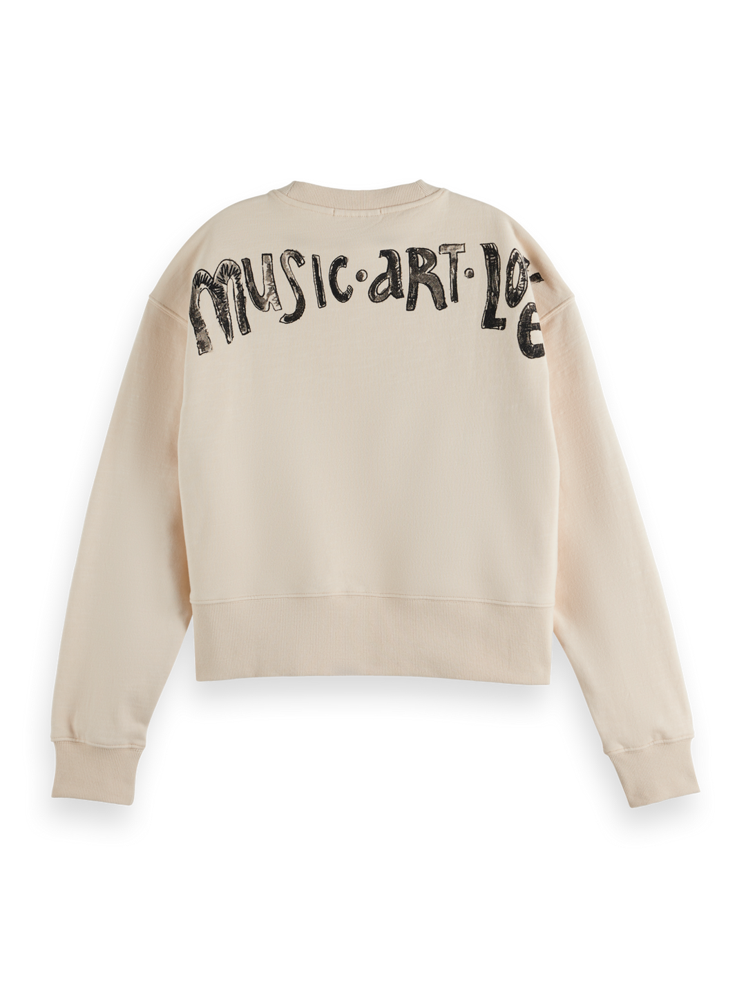Loose fit sweater with front and back artwork