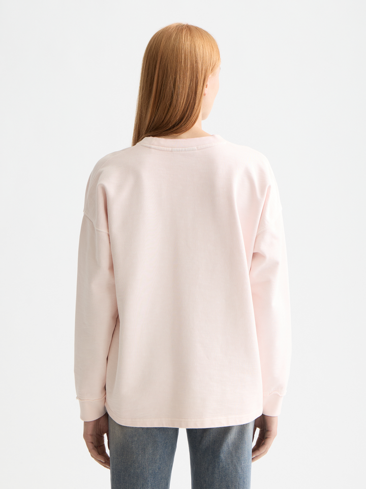 Garment dye logo oversized sweatshirt