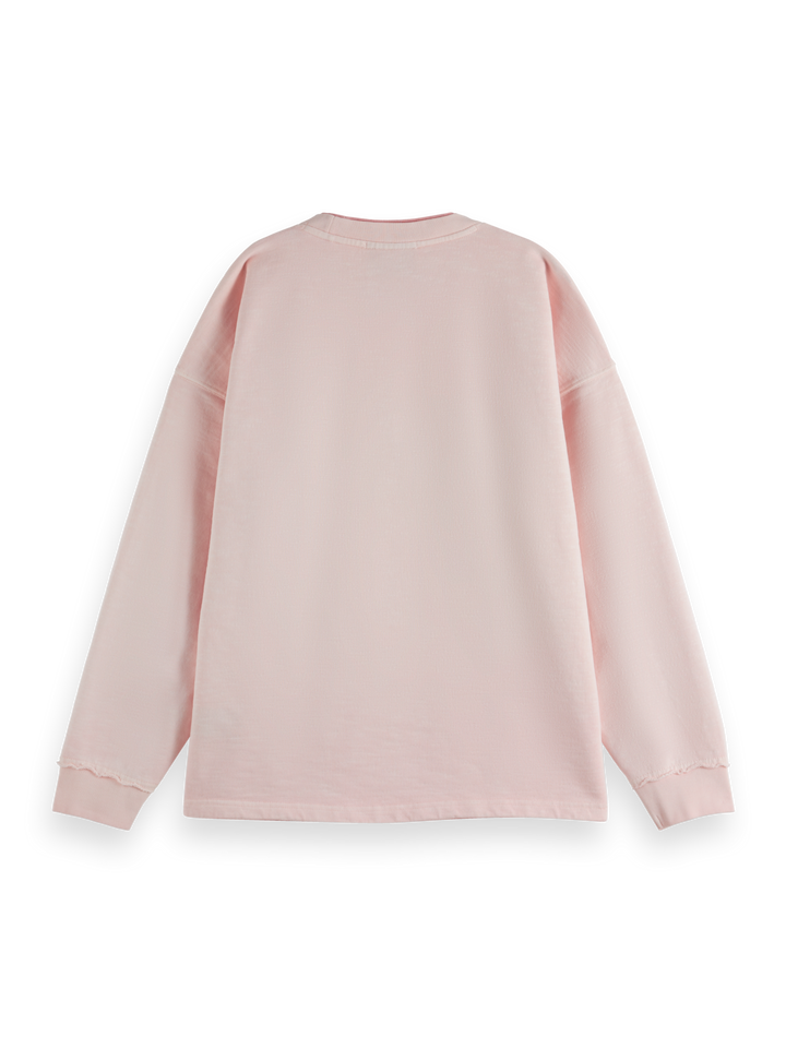Garment dye logo oversized sweatshirt