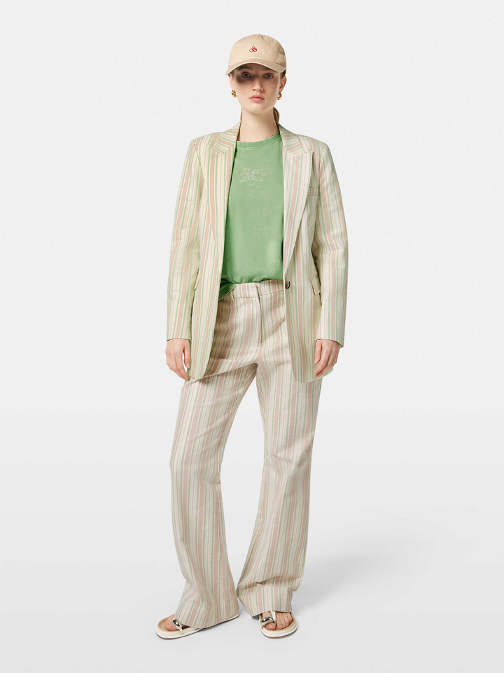 Lurex cotton blend single breasted blazer