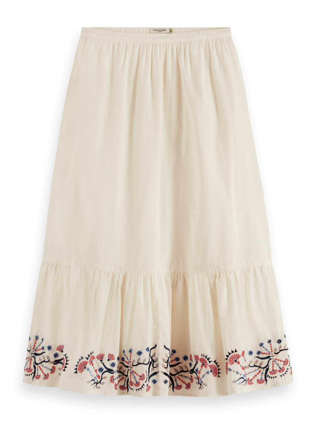 Embroidered maxi skirt