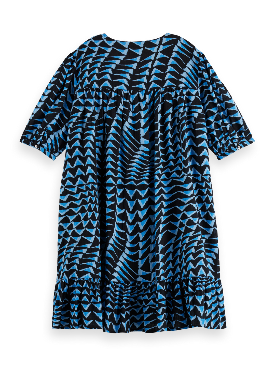 Printed Crinkle mini dress