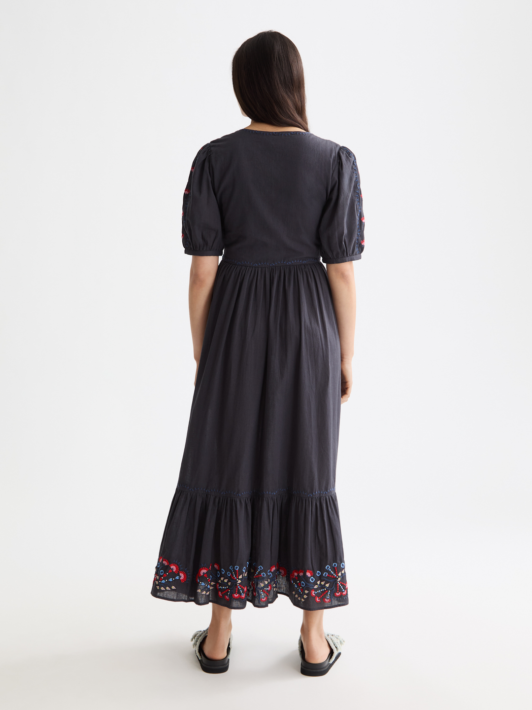 Embroidered maxi dress