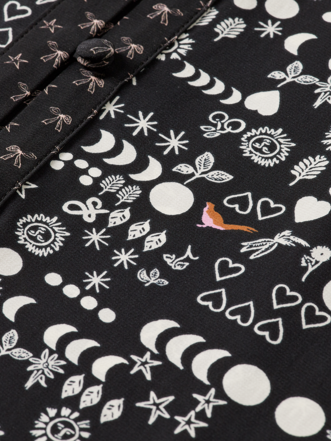 Printed long sleeve mini dress