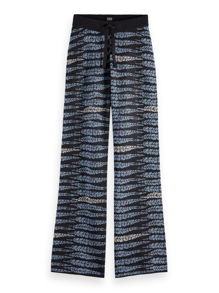 Lurex jacquard trousers