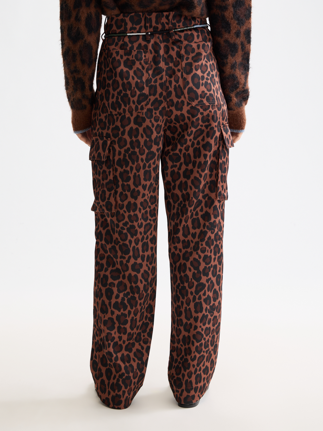 Faye high-rise tapered leg satin cargo pant