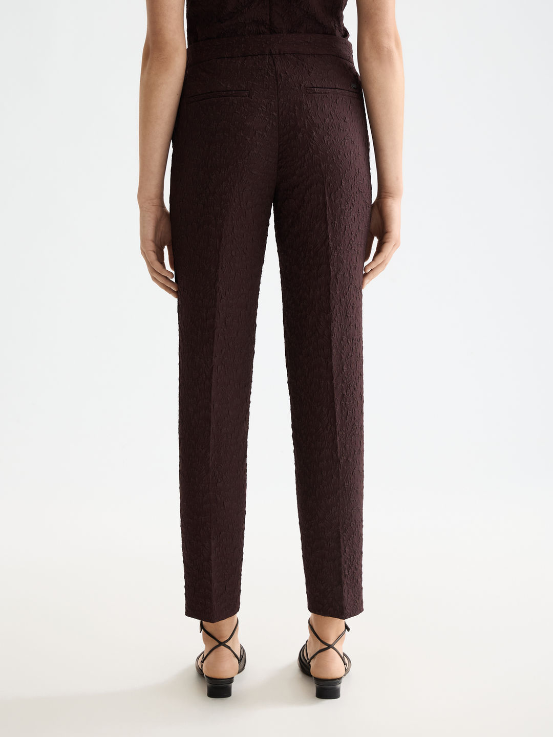 Lowry-Mid-rise jacquard slim pant