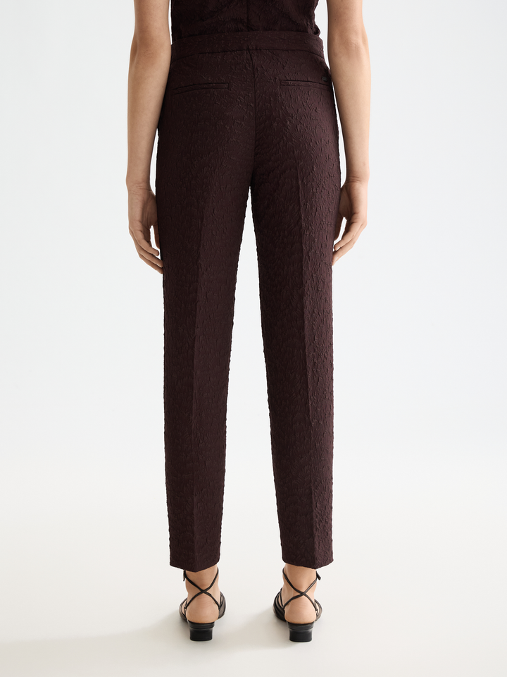 Lowry-Mid-rise jacquard slim pant