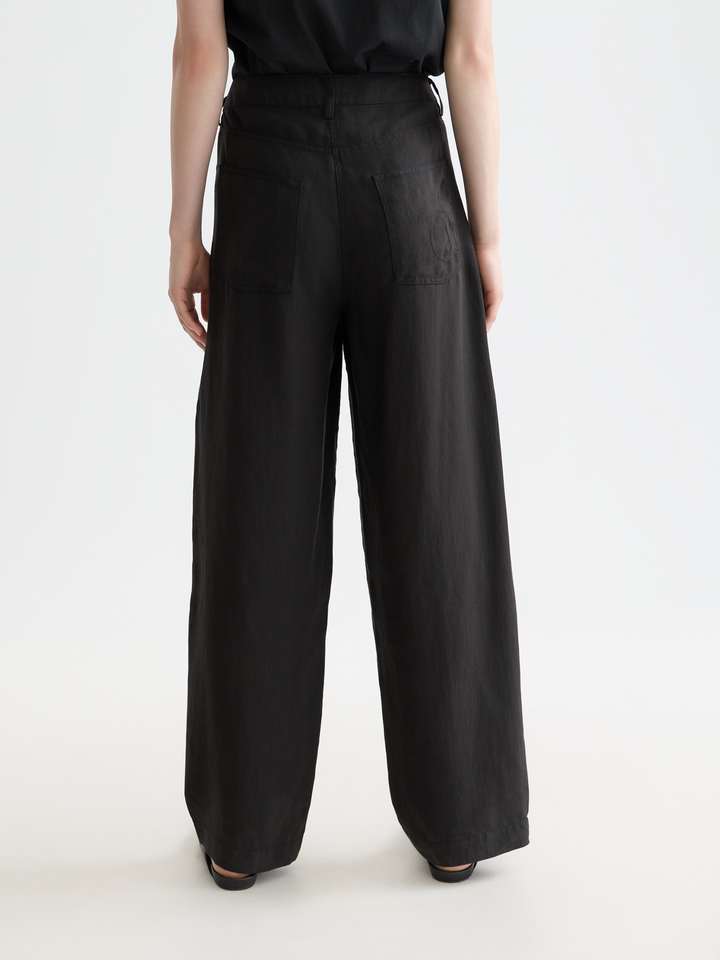 Lotus - High Rise Barrel Leg Twill Pants