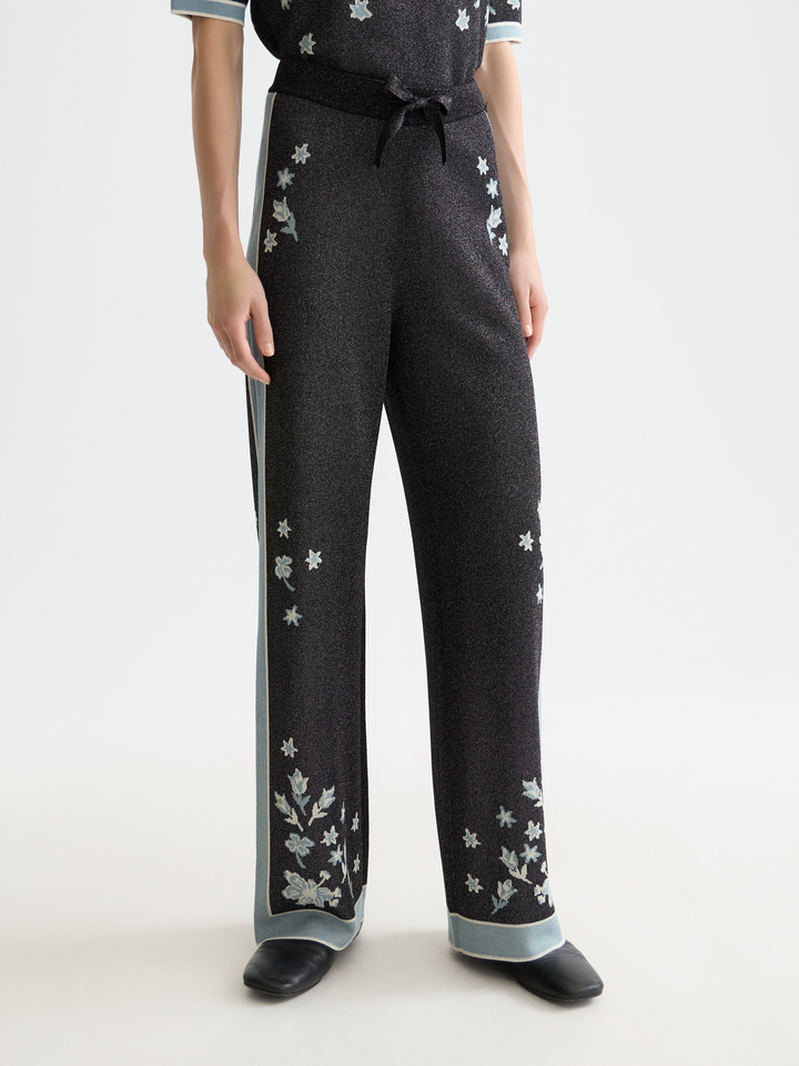 40 Years Jacquard Knitted Trousers