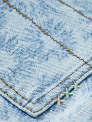 Loose fit slub embroidery T-shirt